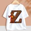 Fnafs Children T-shirt Five Nights At Freddys Letter Tee Top Round Collar Clothing Kawaii Summer Short Sleeve Kids Clothes Gift