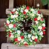 Easter Wreath Decor With Artificial Daisies Sunflowers Door Wall Hanging Home Party Decoration