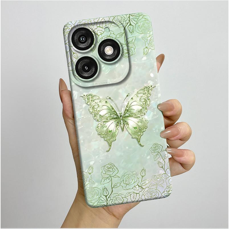 For Itel A50 A667L Casing Pretty Butterfly Flowers Soft Silicone TPU Shockproof Cover For Itel A50 A 50 ITELA50 2024 Phone Case