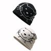 Cat cold hat small head circumference female autumn and winter show a small face warm knitted hat maternity confinement windproof headgear