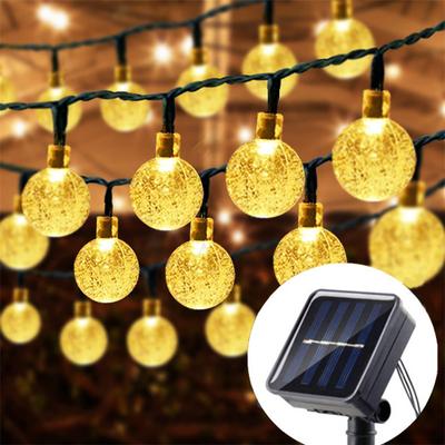 Luz de corda LED Luzes de fadas solares 5m 20LED Luz quente à prova d'água Jardim ao ar livre Decoração de casamento Lâmpada de Natal