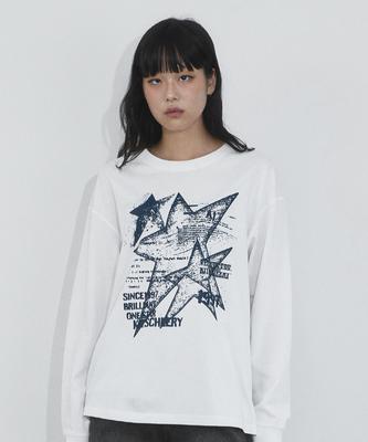 Kichieoli Empty Stars Long Sleeve (White)