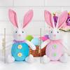 Cartoon LED Easter Bunny Ornament Plush Stuffed Lop Rabbit Glowing Rabbit Doll Handmade Soft Luminous Rabbit Home Decorations