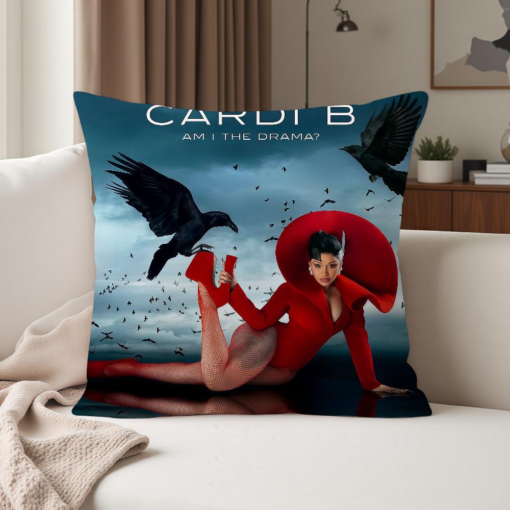Singers C-Cardi B Am I The Drama Pillow Case Suitable For Bedrooms Living Rooms Cars Home Decoration