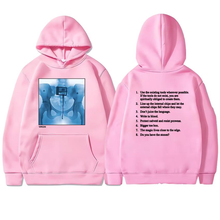 Fashion 2025 Virgin Album Double Sided Print Sweatshirt harajuku Style Fleece Men Women Autumn Winter Hoodie Long sleeve Unisex