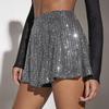 Women's Shiny Bead Sequined Shorts Skirts