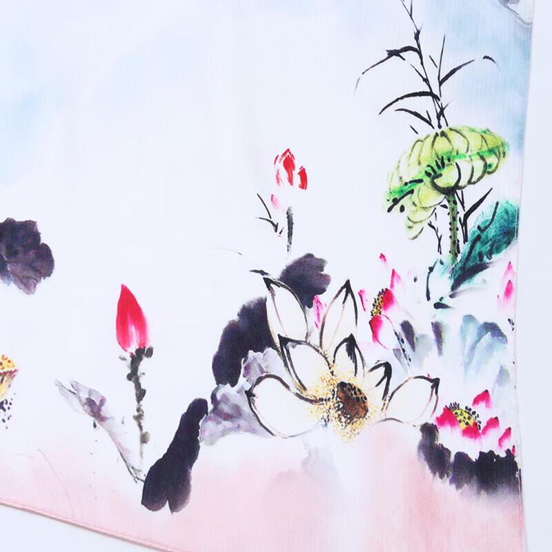 Hengyuanxiang Silk Crepe Satin Square Scarf