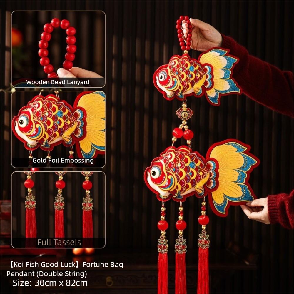 Gold Foil Embossing Festive Ornaments Bell Pendant Year Of The Horse  Living Room