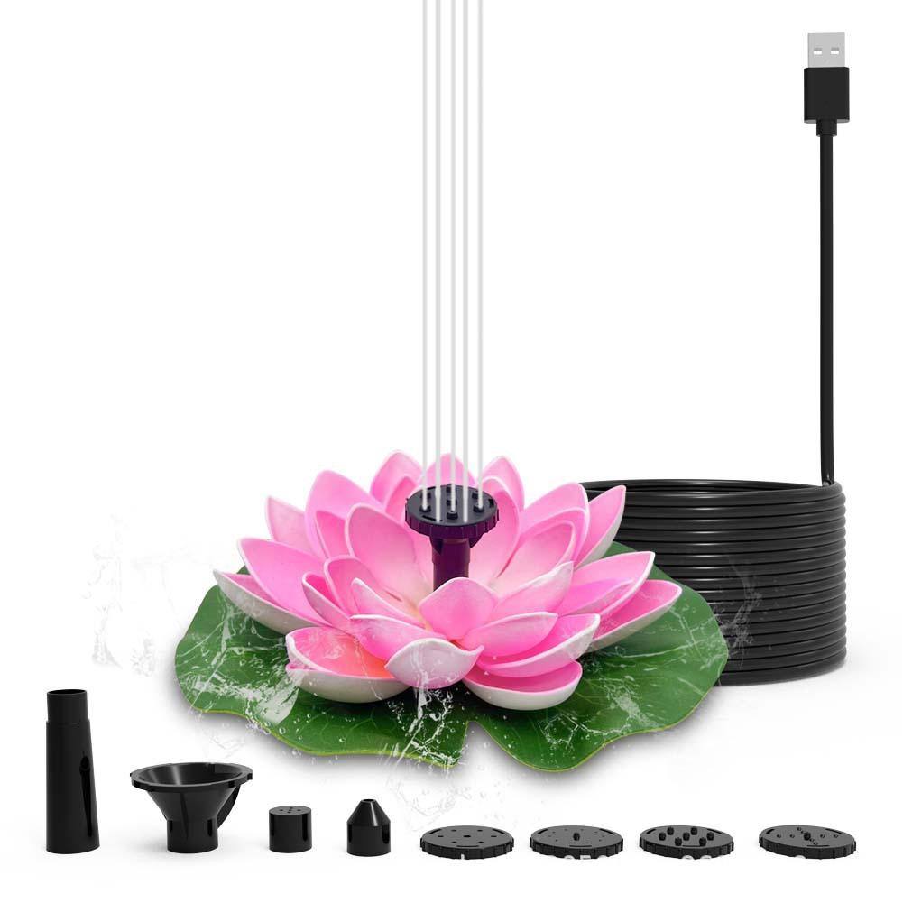 Floating Lotus Light Solar Powered Lotus Lamp With 6 Floating Light Waterproof Colors Lotus RGB Z7L7