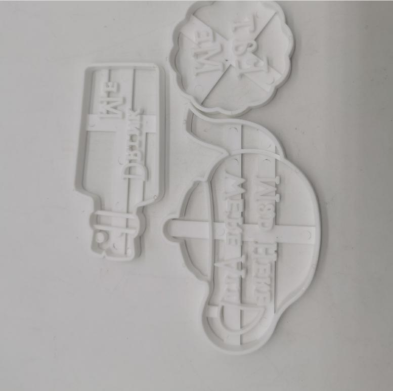 

6pc/2set Wine bottle Cookie Mold Cutter Cookie Molds with Good Wishes Cookie Molds 6pc/2set