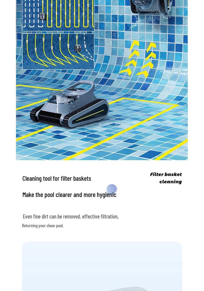 Wireless Automatic Underwater Vacuum Cleaner for Pools and Fish Ponds