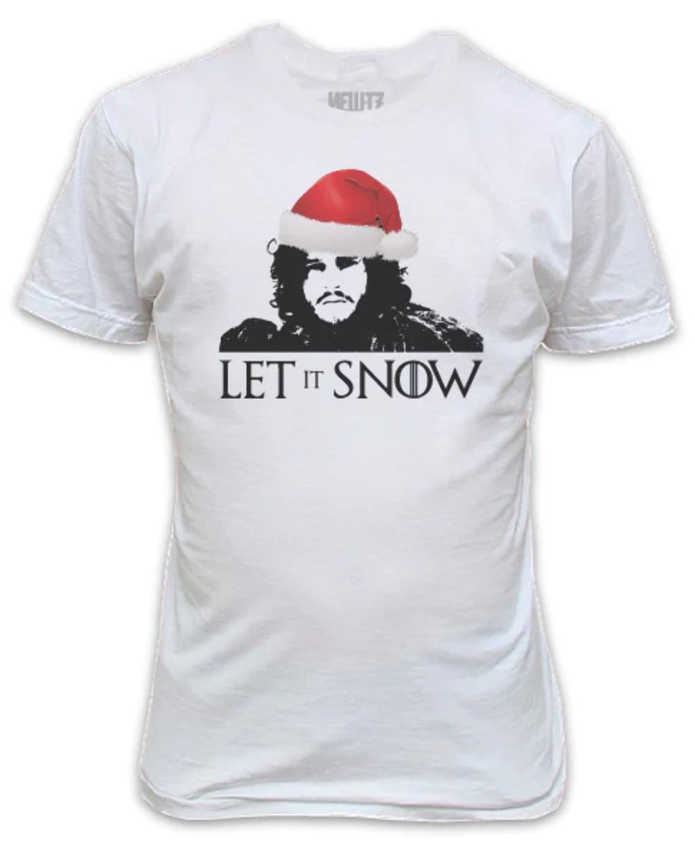 Let It Snow Christmas T-Shirt Inspired by GOT s You Know Knowing Jon Snow M