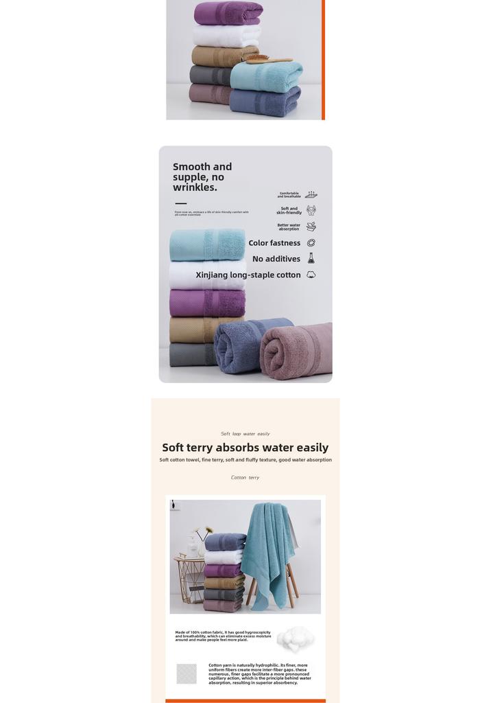 Stock-out Thickened Absorbent Large Bath Towels Foreign Trade Cross-border Gift Printed Logo Plain Weave Beach Use