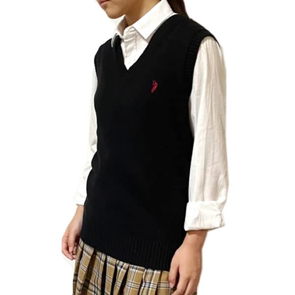 WESTERNPOLOTEXAS Unisex Western Polo Knit Vest with Single Simple Perfect for and Perfect for High School and Junior High School with Available In and