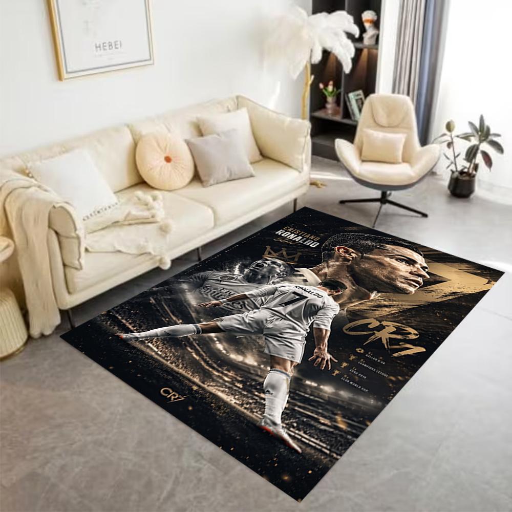 Ronaldo's Legacy Football Floor Rug Office Rug Design for Foyer Decorate Room Bedrooms Dining Room Anti-slip Rug Office Home Decor