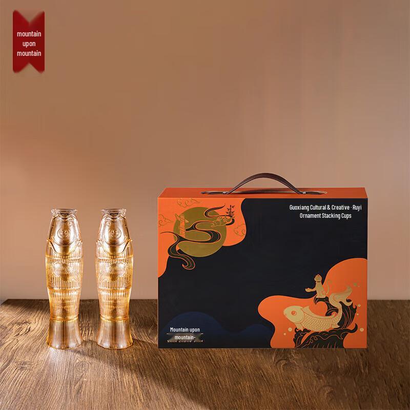 Shanzhongshan Dragon Gate Golden Carp 8-Piece Glassware Gift Set