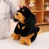 Soft Plush Rottweiler Dog Toy Plush Doll Black Tan with Floppy Ears and Sweet Faces Stuffed Kawaii Puppy Cute Cozy Display Accent