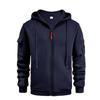 Men's Plus Size Zipper Hoodie with Arm Pockets - Autumn & Winter Casual Sports Jacket
