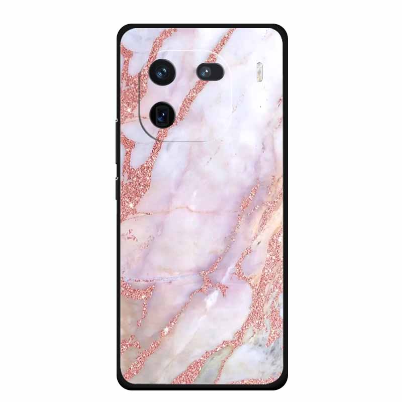 For Vivo iQOO 12 Case Marble Painted Soft Silicone TPU Cover Phone Cases For Vivo iQOO 12 Pro 5G V2307A V2329A Colorful New Etui