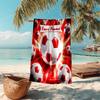 1PC Custom Name "Your Name Soccer Poster" Beach Towel Highly Absorbent And Sand-Resistant Towel for Swimming, Pool, Yoga, And Travel Lightweight