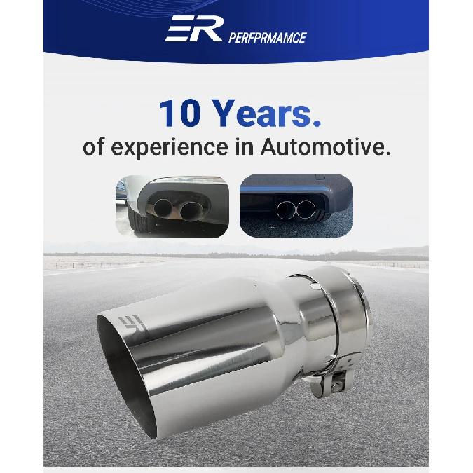 Exhaust Racing Car Exhaust Tip Modified Stainless Steel Tailpipe Flat Edge Single Layer Customize Logo Muffler Nozzle