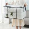 Large Transparent Storage Bag with Zipper &Handle,Heavy-Duty Plastic Suitcase for Clothes,Bedding,Travel,Moving,Seasonal Storage