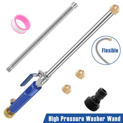 High Pressure Washer Wand Garden Watering Sprayer Cleaning Lance with 2 Different Nozzles and Hose Quick Connector Watering Tool