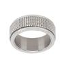 8MM Mens Spinner Ring Noiseless Titanium Steel Cool Anxiety Ring for Anxiety Stress Relieving Silver No. 8 57mm / 2.2in
