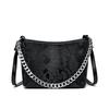 Gradient Snake Pattern Small Shoulder Bags 2025 New Fashion Chain Bucket Bag Street PU Leather Women'S Bag