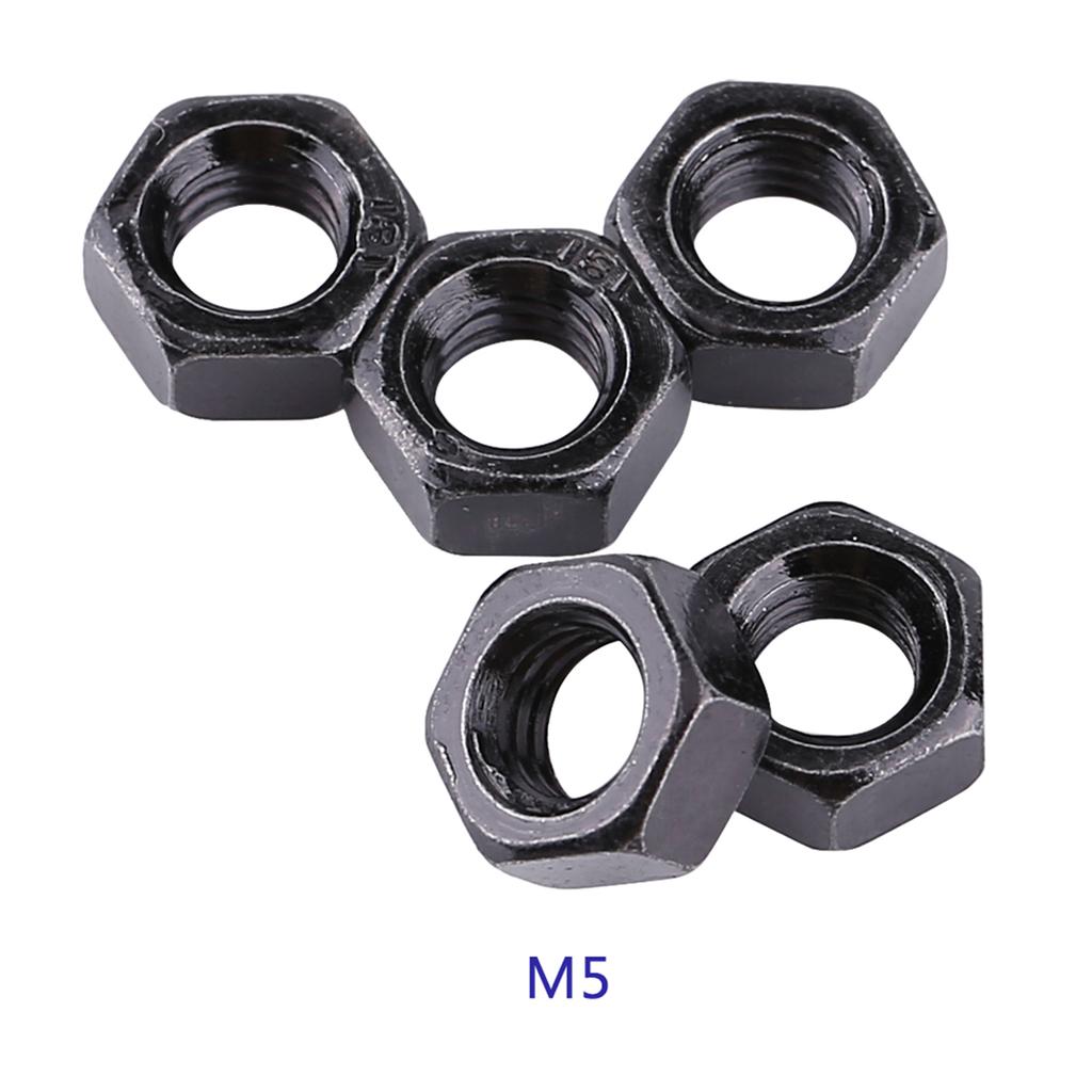 100pcs Carbon Steel Hex Hexagonal Nuts Fasterner Supply (M2)