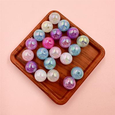 20/40 Stück 8 10 mm Acryl Runde AB Farbe Perlen für Schmuckherstellung DIY Armband Halskette Anhänger Handarbeit Material