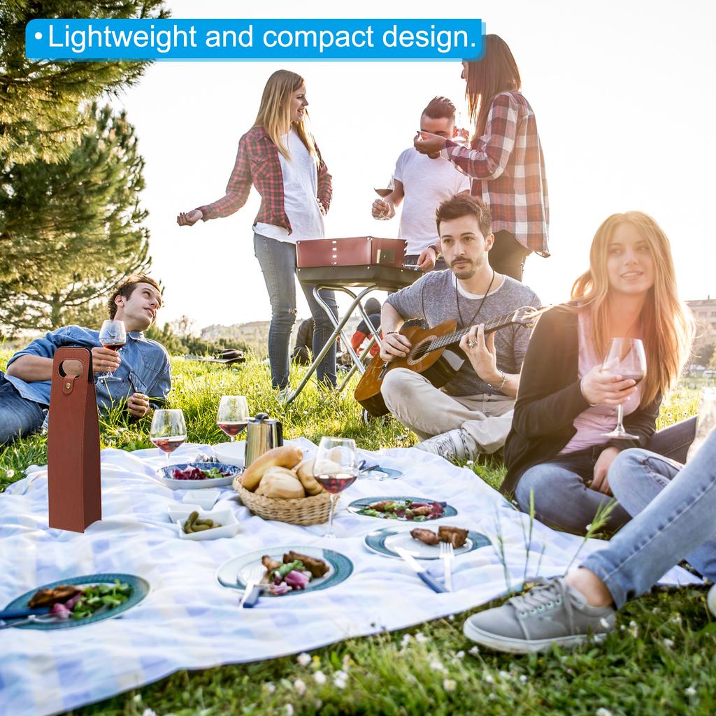 1/2pcs Wine Gift Bag Wine Bag Reusable Leather Wine Tote Carrier Wine Bottles Portable Champagne Gift Bags for Party Wedding