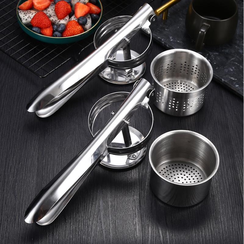 Large 14cm Manual Steel Juicer Pees Potato Ricer Puree Maker Honey Wax Press