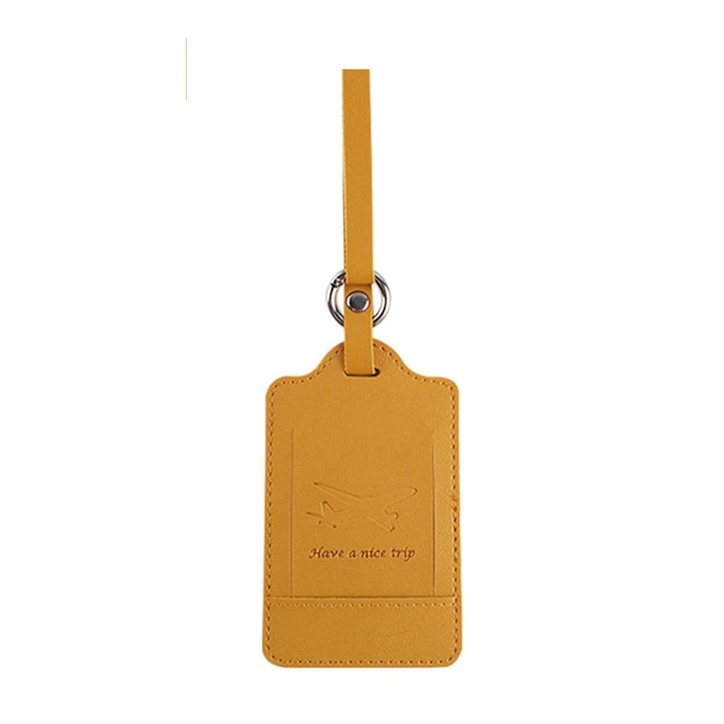 PU Leather Plane Pattern Luggage Tag Honeymoon Wedding Bridal Gift Cute Suitcase Tags for Women Men Travel Accessories