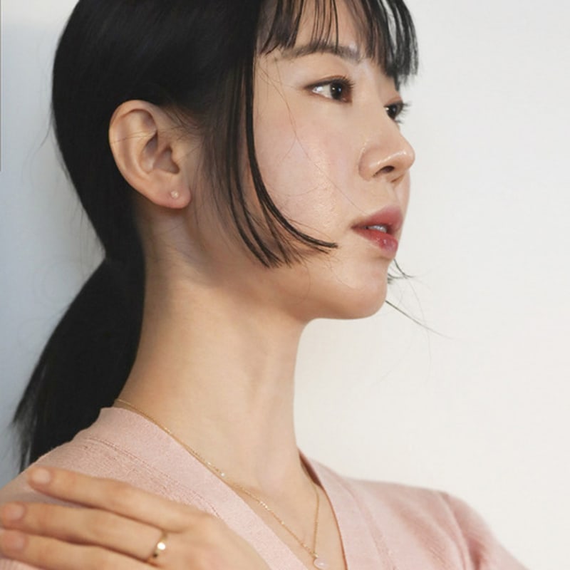 Modernlike 14k Gold-filled Silver Pink Quartz Crystal Heart Necklace