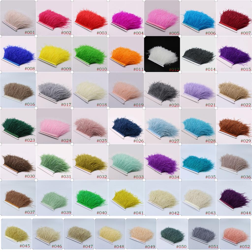 1Ply Ostrich Feather Boa Long High Quality Ostrich Feather Scarf Trims for Party Halloween Clothing Decoration Shawl 2 Meters