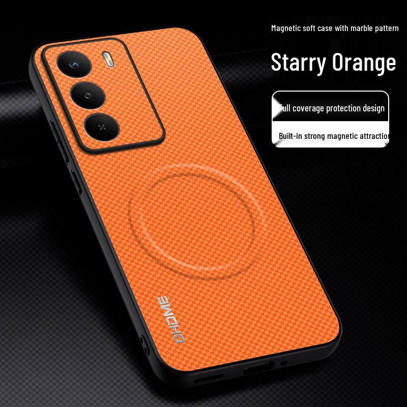 

Realme V70/V70S Fashionable Drop-Proof Protective Cover with Magnetic Buckle - Mark Pattern for Men V70