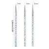 3Pcs Nail Art Liner Brush Acrylic Nail Painting Pen Set Crystal Stripe Handle