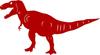 Pendant Openwork Decoration Dinosaur Red