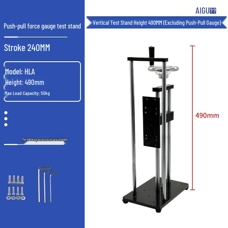 Vertical Push-Pull Force Gauge Stand with Handwheel for Tensile Testing
