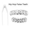 Upper Lower Shining Hip Hop False Teeth Set Halloween Festival Teeth Decoration Brace