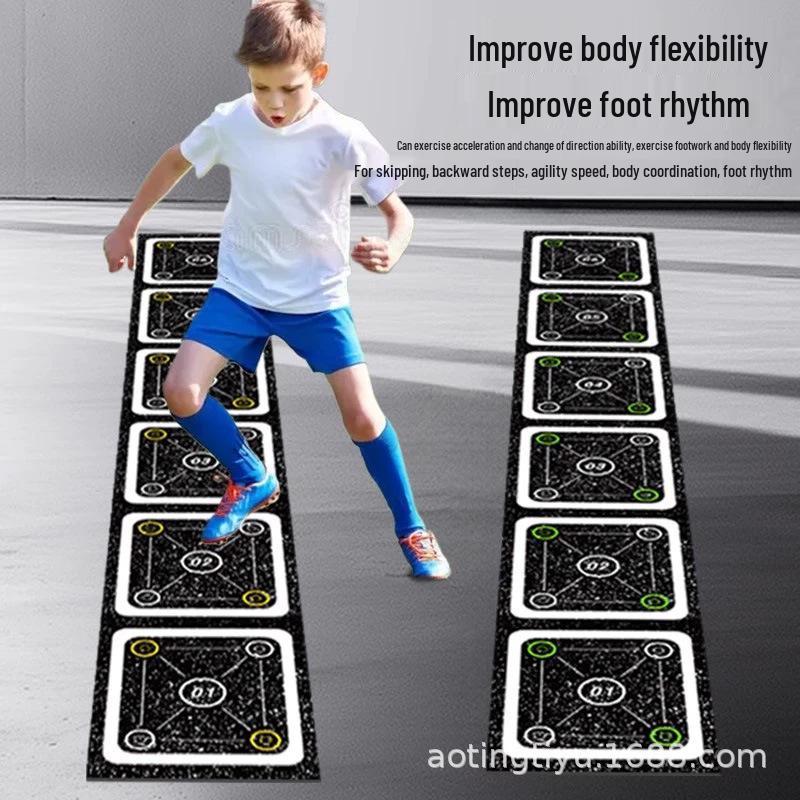 Thickened Rubber Agility Ladder Mat for Children's Fitness Training