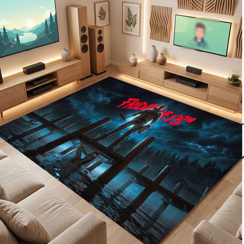 Friday the 13th Jason Voorhees Rug Soft Thick Non Slip Floor Carpet for Bedroom Living Room Home Decor