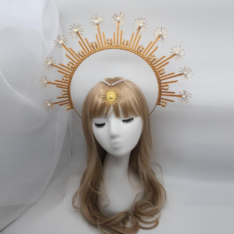 Bentiță Coroană Tiara Kituri Artizanat Handmade Piesa Coroană Costum Femei Bentiță Păr