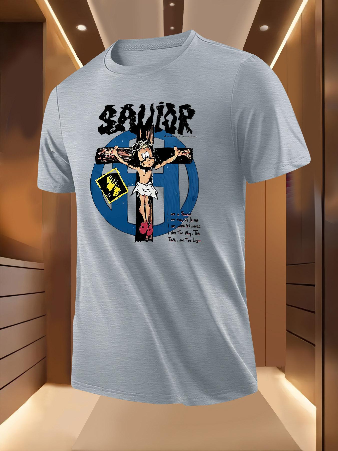 Cartoon Savior Graphic Tshirt Graphic Tshirt - Breathable... XXXXL