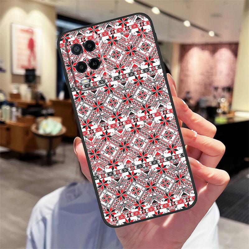 Custodia Ricamo Ucraino Ucraina Per OPPO A53 A53S A31 A54 A74 A94 A52 A72 A83 A91 A93 A1K A15 A16 A5 A9 Cover Morbida