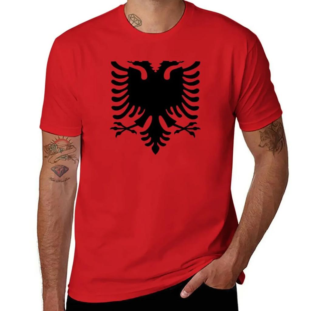 Shqipe - Albanian Griffin T-Shirt Customizeds Aesthetic Clothes Plus Size Tops Black T-shirts for Men