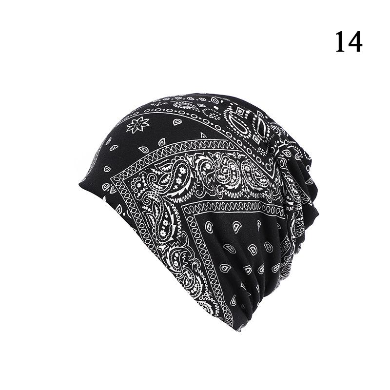 Women Printed Warm Beanie Hats Chemotherapy Cap Summer Thin Cap Turban Tube Bandana Headband Soft Stretch Bonnet Nurse Cap