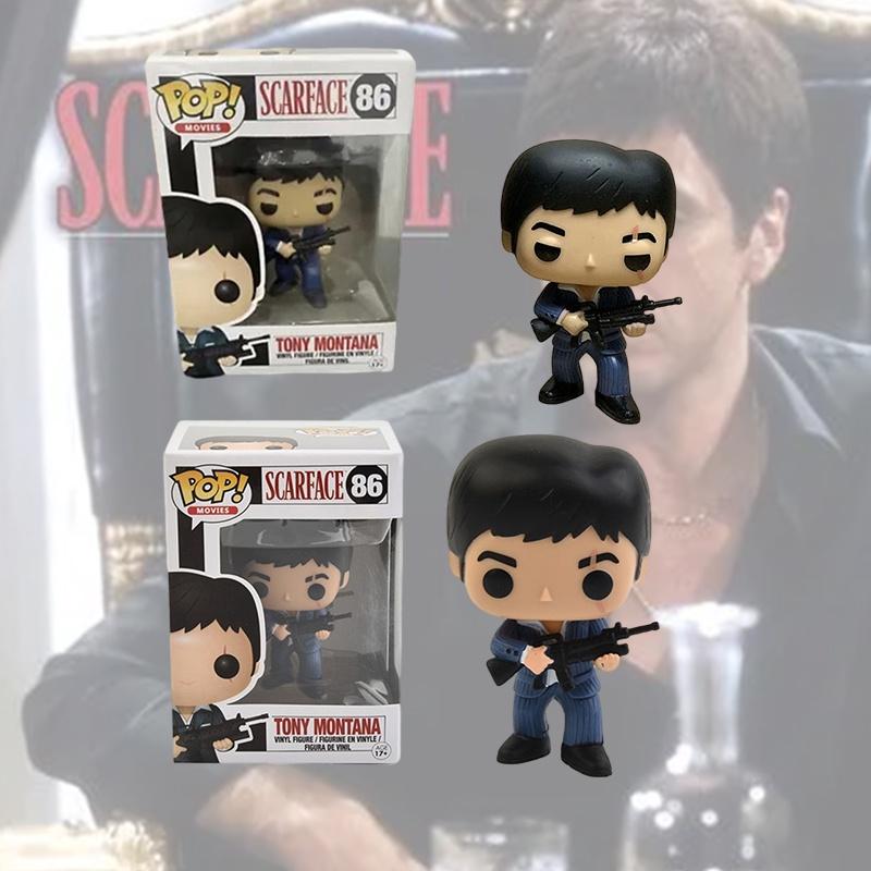 Tony Pop Montana Action Figure Scarface Toy With Box Movie Collection