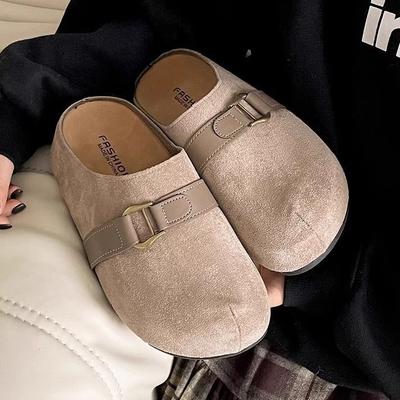 Casual Thick-soled Fashion Heightening Versatile Slippers Women's 2025 Popular Niche Design Foreign Style One-pedal Women's Shoes